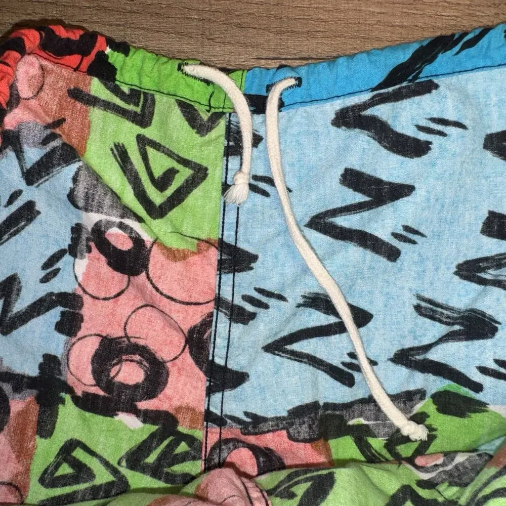 Vintage Surf Line Jams Shorts Mens Medium‎ Colorful Made in USA 80s 90s
